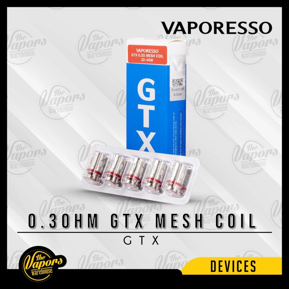 VAPORESSO GTX REPLACEMENT COILS & PODS 0.3ohm GTX Mesh Coil