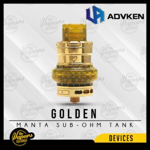 ADVKEN MANTA SUB-OHM TANK SS,Black,Golden,Rainbow,Red,Purple