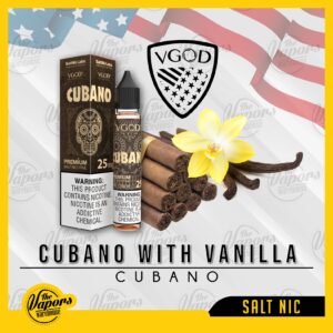 VGOD Cubano Saltnic is flavored like your favorite cigar. 