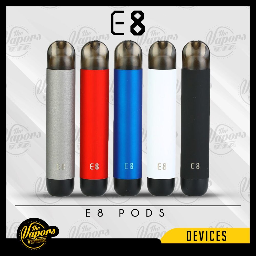 E8 Pod System Kit Black,Grey,White,Red,Blue