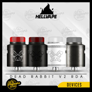HELLVAPE DEAD RABBIT V2 24MM RDA Matte Full Black,Black,SS,Gunmetal