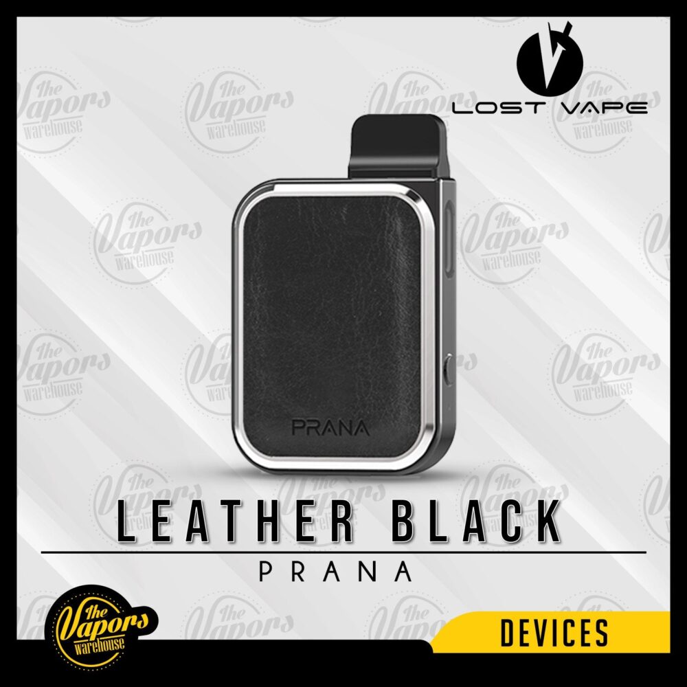 LOST VAPE PRANA 12W POD SYSTEM Leather Black (Gun metal)