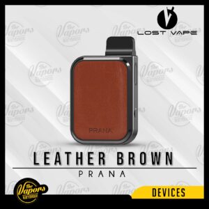 LOST VAPE PRANA 12W POD SYSTEM Leather Brown (Gun Metal)