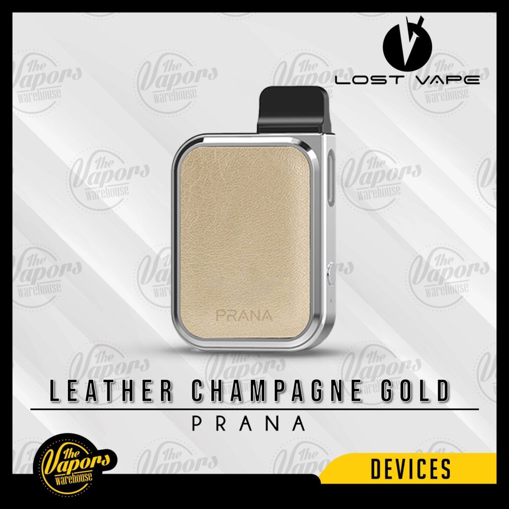 LOST VAPE PRANA 12W POD SYSTEM Leather Champagne Gold (SS)