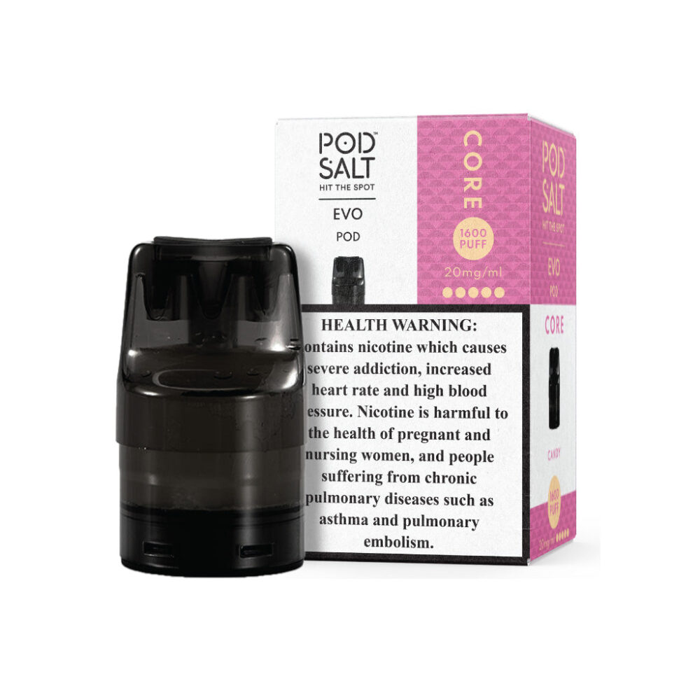 PODSALT EVO PODS Nexus - Guava Granadilla / 2%,Core - Guarana / 2%,Core - Candy / 2%,Nexus - Aloe Grape / 2%,Nexus - Rainbow / 2%,Core - Pineapple Ice / 2%,Nexus - Peach Mango / 2%,Core - Orange Ice / 2%,Nexus - Strawberry Dragonfruit / 2%,Nexus - Soul Mango / 2%,Nexus - Tobacco / 2%,Nexus - Strawberry Kiwi / 2%,Nexus - Strawberry Ice Cream / 2%