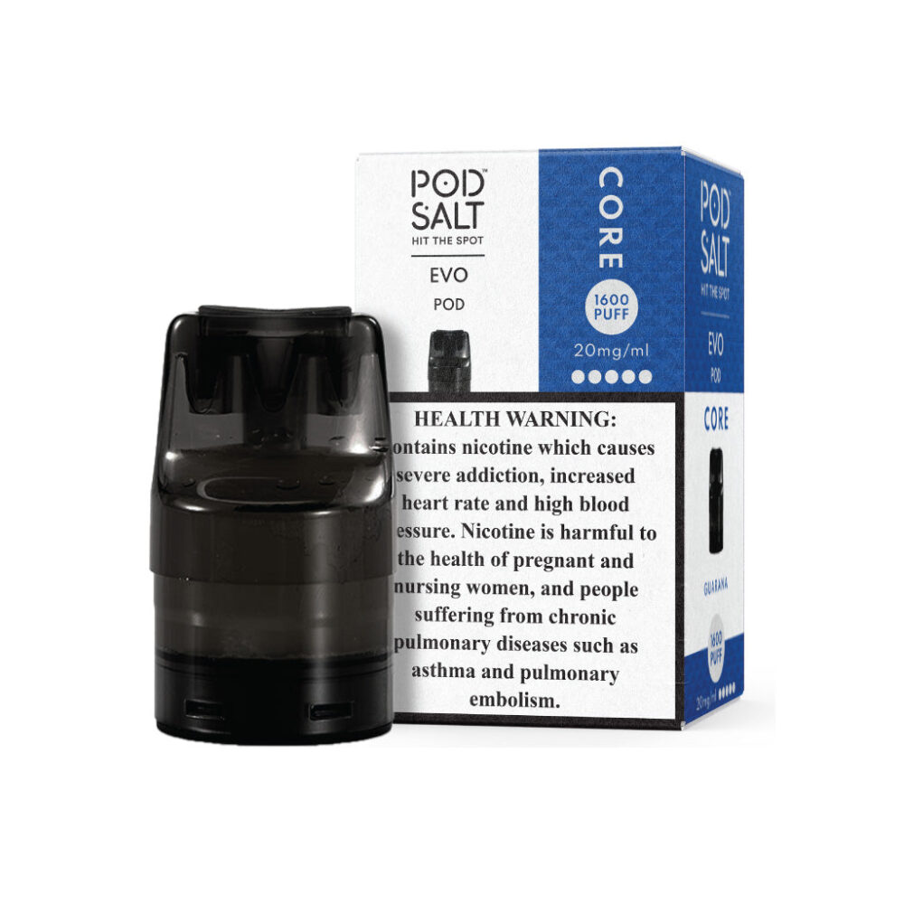 PODSALT EVO PODS Nexus - Guava Granadilla / 2%,Core - Guarana / 2%,Core - Candy / 2%,Nexus - Aloe Grape / 2%,Nexus - Rainbow / 2%,Core - Pineapple Ice / 2%,Nexus - Peach Mango / 2%,Core - Orange Ice / 2%,Nexus - Strawberry Dragonfruit / 2%,Nexus - Soul Mango / 2%,Nexus - Tobacco / 2%,Nexus - Strawberry Kiwi / 2%,Nexus - Strawberry Ice Cream / 2%