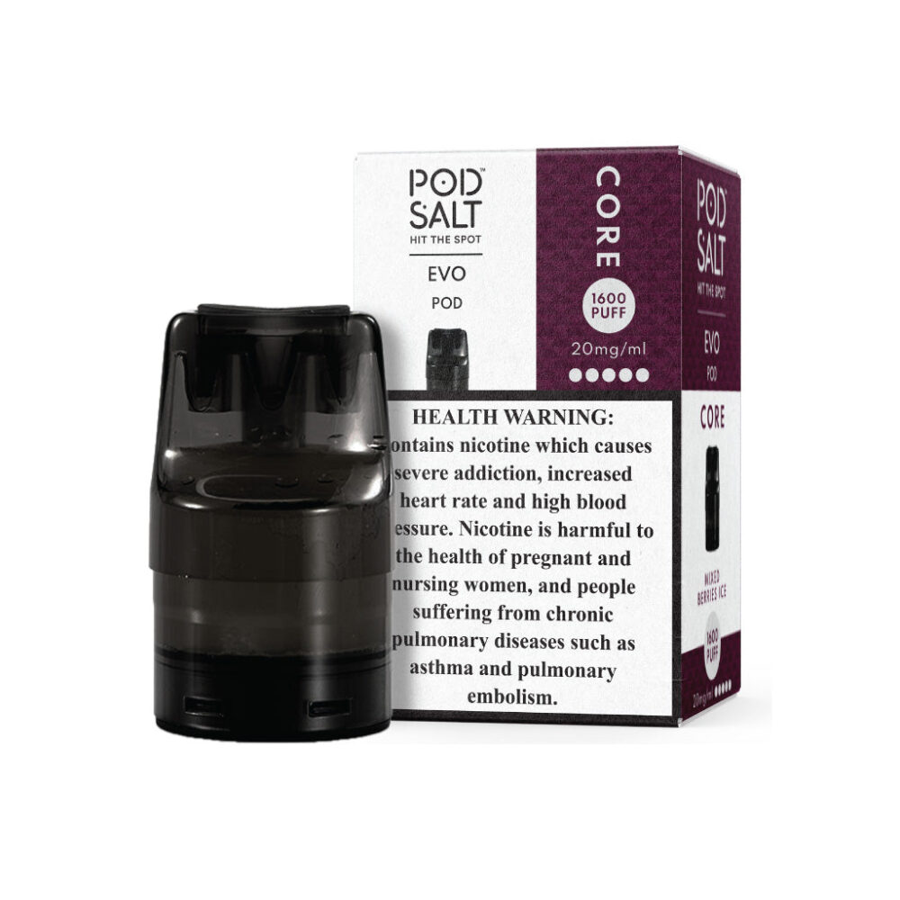 PODSALT EVO PODS Nexus - Guava Granadilla / 2%,Core - Guarana / 2%,Core - Candy / 2%,Nexus - Aloe Grape / 2%,Nexus - Rainbow / 2%,Core - Pineapple Ice / 2%,Nexus - Peach Mango / 2%,Core - Orange Ice / 2%,Nexus - Strawberry Dragonfruit / 2%,Nexus - Soul Mango / 2%,Nexus - Tobacco / 2%,Nexus - Strawberry Kiwi / 2%,Nexus - Strawberry Ice Cream / 2%