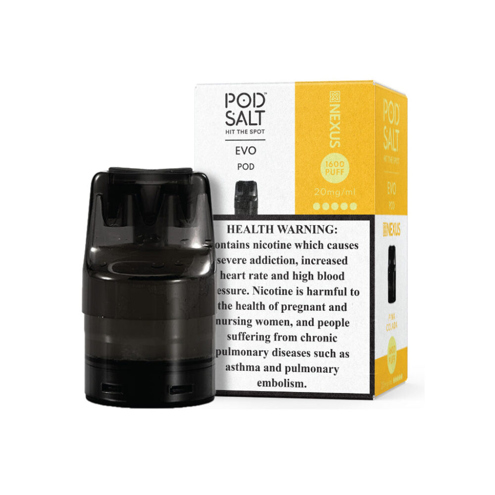 PODSALT EVO PODS Nexus - Guava Granadilla / 2%,Core - Guarana / 2%,Core - Candy / 2%,Nexus - Aloe Grape / 2%,Nexus - Rainbow / 2%,Core - Pineapple Ice / 2%,Nexus - Peach Mango / 2%,Core - Orange Ice / 2%,Nexus - Strawberry Dragonfruit / 2%,Nexus - Soul Mango / 2%,Nexus - Tobacco / 2%,Nexus - Strawberry Kiwi / 2%,Nexus - Strawberry Ice Cream / 2%
