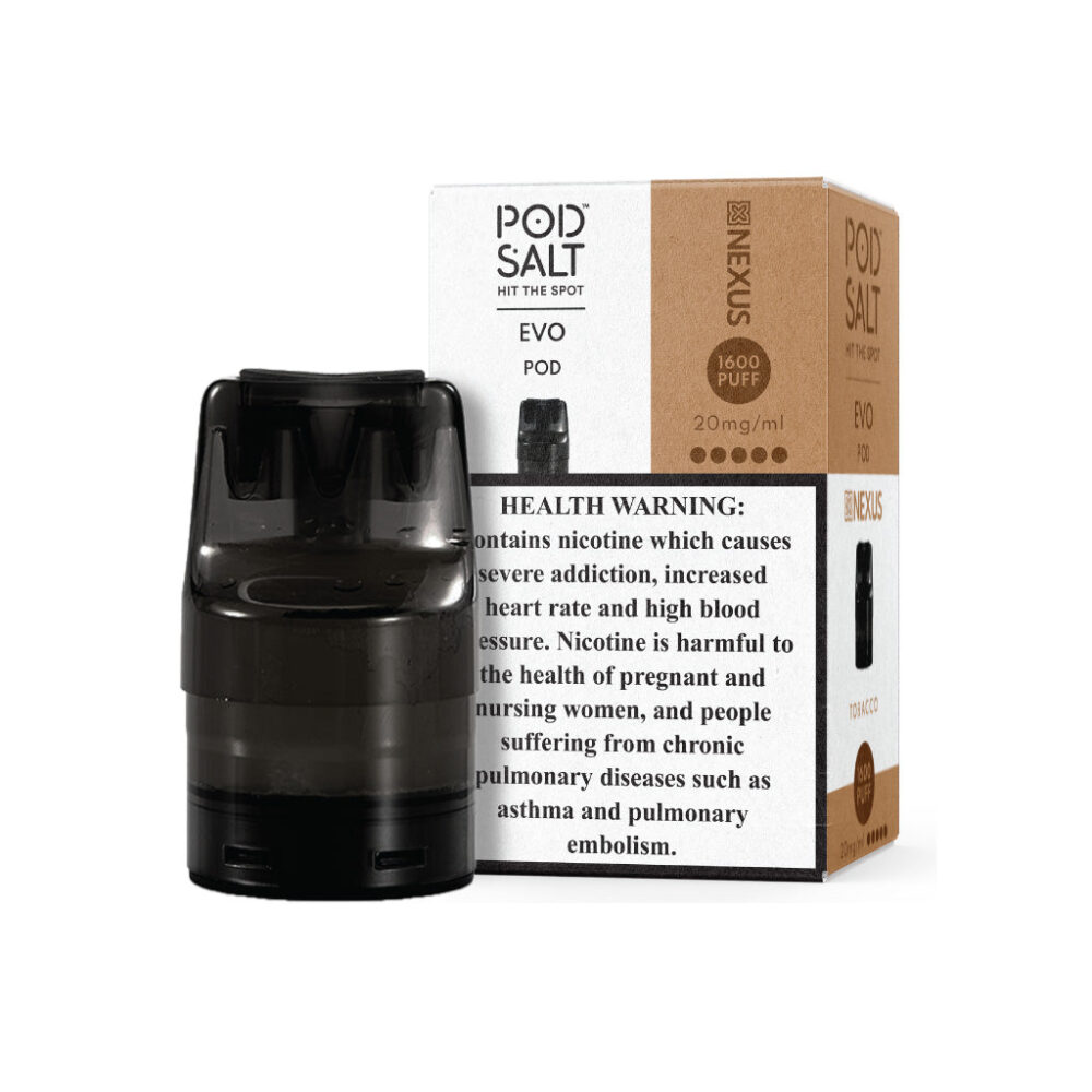 PODSALT EVO PODS Nexus - Guava Granadilla / 2%,Core - Guarana / 2%,Core - Candy / 2%,Nexus - Aloe Grape / 2%,Nexus - Rainbow / 2%,Core - Pineapple Ice / 2%,Nexus - Peach Mango / 2%,Core - Orange Ice / 2%,Nexus - Strawberry Dragonfruit / 2%,Nexus - Soul Mango / 2%,Nexus - Tobacco / 2%,Nexus - Strawberry Kiwi / 2%,Nexus - Strawberry Ice Cream / 2%