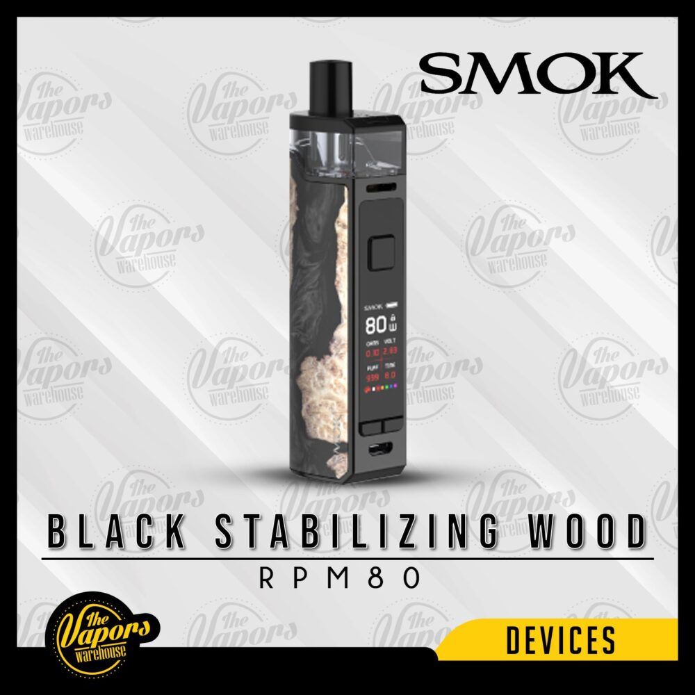 SMOK RPM80 POD MOD KIT Black Stabilizing Wood