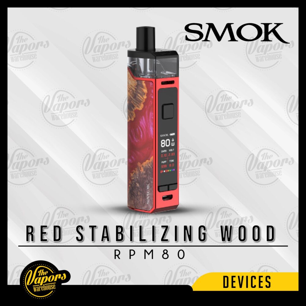SMOK RPM80 POD MOD KIT Red Stabilizing Wood