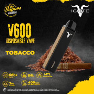 IGNITE - V600 DISPOSABLE DEVICE (600 Puffs) Tobacco / 2%