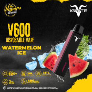 IGNITE - V600 DISPOSABLE DEVICE (600 Puffs) Watermelon Ice / 2%