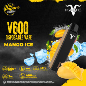 IGNITE - V600 DISPOSABLE DEVICE (600 Puffs) Mango Ice / 2%