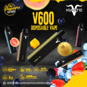 IGNITE - V600 DISPOSABLE DEVICE (600 Puffs) Banana Ice / 2%,Watermelon Ice / 2%,Mango Ice / 2%,Blueberry Ice / 2%,Tobacco / 2%,Strawberry Guava / 2%