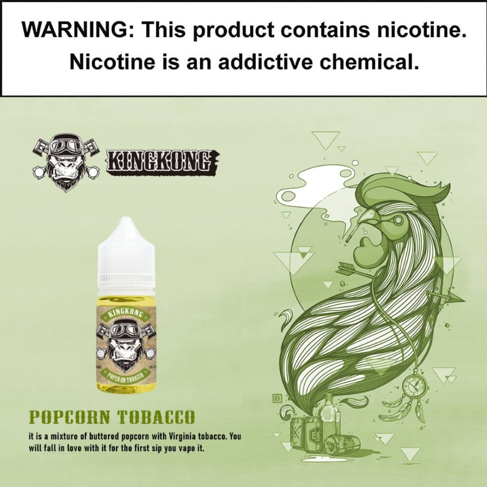 King Kong SALT - Popcorn Tobacco 30ml / 20mg,30ml / 40mg