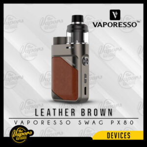 VAPORESSO SWAG PX80 POD MOD KIT Leather Brown