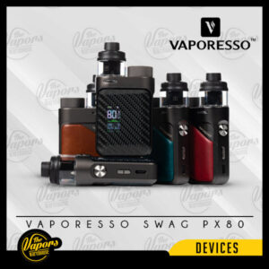 VAPORESSO SWAG PX80 POD MOD KIT Emerald Green,Imperial Red,Brick Black,Leather Brown,Gunmetal Grey,Pure Black